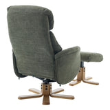 The Eden Swivel Recliner Chair & Matching Footstool  in Kellygreen Fabric - thumbnail 6