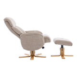 The Eden Swivel Recliner Chair & Matching Footstool  in Sandrift Fabric - thumbnail 5