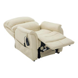 The Montreal - Dual Motor Riser Recliner Electric Mobility Lifting Chair in Cream Leather - thumbnail 9