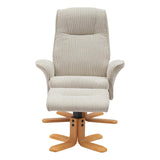 The Missouri Swivel Recliner Chair & Matching Footstool in Marzipan Fabric - thumbnail 6