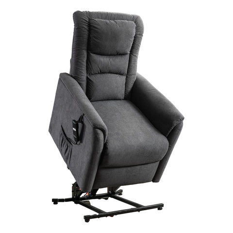 The Bradwell - Single Motor Riser Recliner Chair in Grey Fabric - image 3