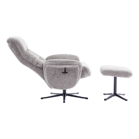 The Nevada Swivel Recliner Chair & Matching Footstool in Cloud Fabric - image 5