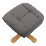 The Sardinia - Swivel Recliner Chair & Footstool in Cinder Genuine Leather - Refurbished - thumbnail 8