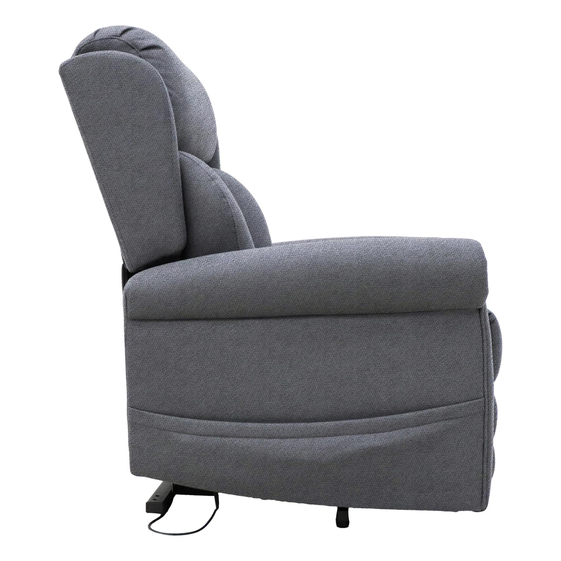 Nevis Standard – Dual Motor Riser Recliner Mobility Chair in Grey Fabric