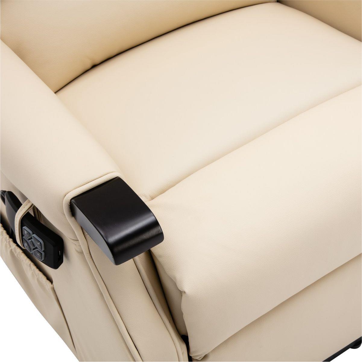 The Warminster Dual Motor Riser Recliner Mobility Chair in Cream Leather - Refurbished