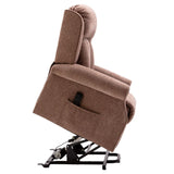 The Darwin - Dual Motor Riser Recliner Mobility Arm Chair in Mink Brushstroke Fabric - thumbnail 9