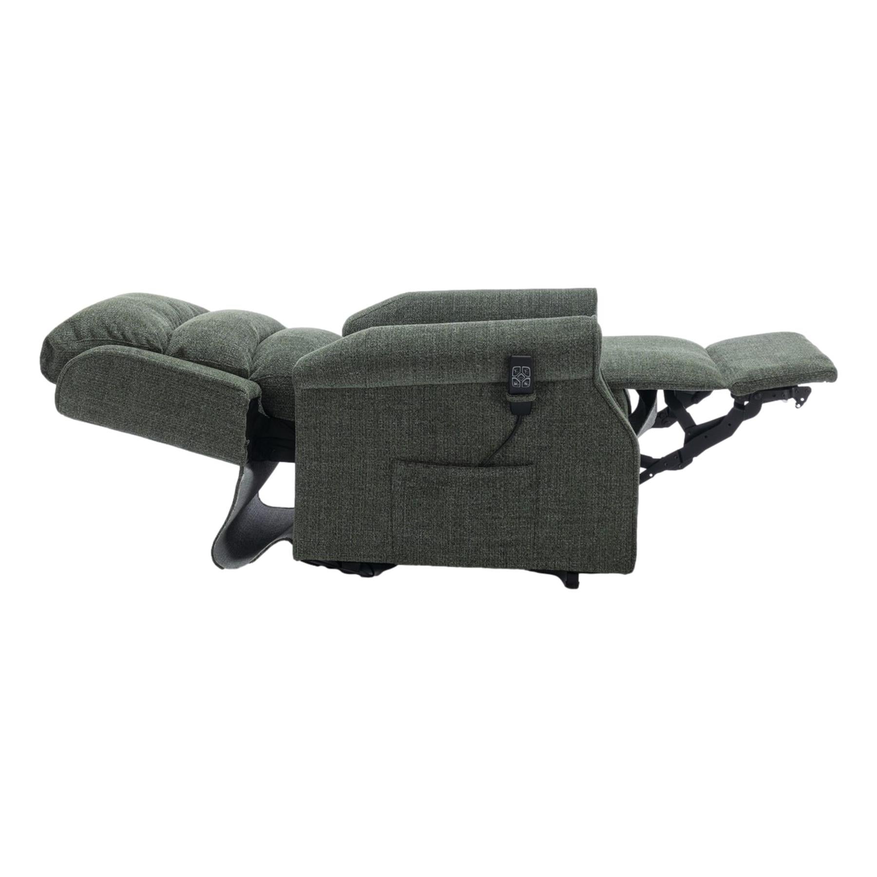 The Perth - Dual Motor Riser Recliner Mobility Chair in Fern Green Fabric