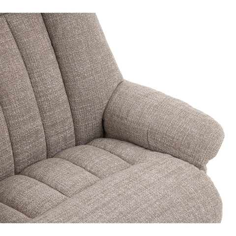 The Paris Swivel Recliner Chair & Footstool in Oat Fabric - image 8