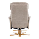 The Eden Swivel Recliner Chair & Matching Footstool  in Sandrift Fabric - thumbnail 9