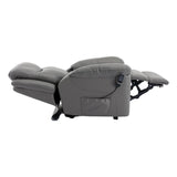 The Devon - Mobility Dual Motor Riser Recliner Arm Chair - Grey Genuine Leather - thumbnail 9