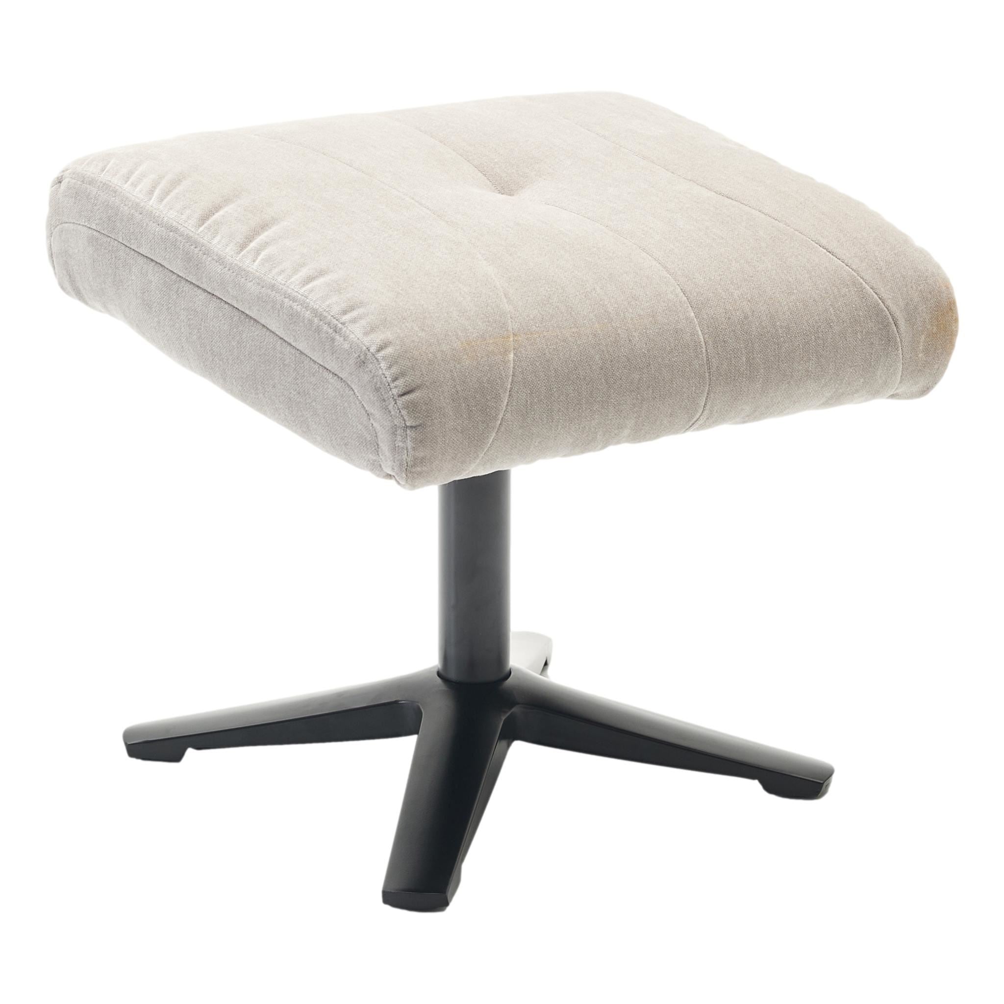 The Lucia Swivel Recliner Chair & Footstool in Grey Mist Fabric