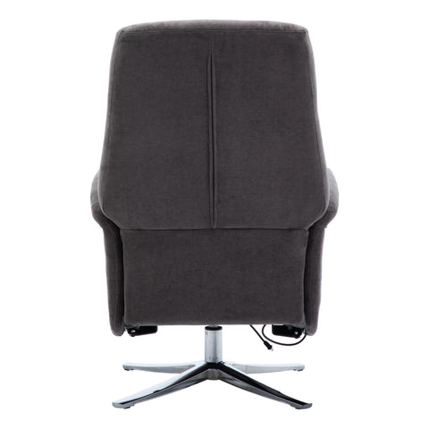 The Ontario Electric Swivel Recliner Chair, Integrated Footstool in Flint Fabric - Refurbished - image 11