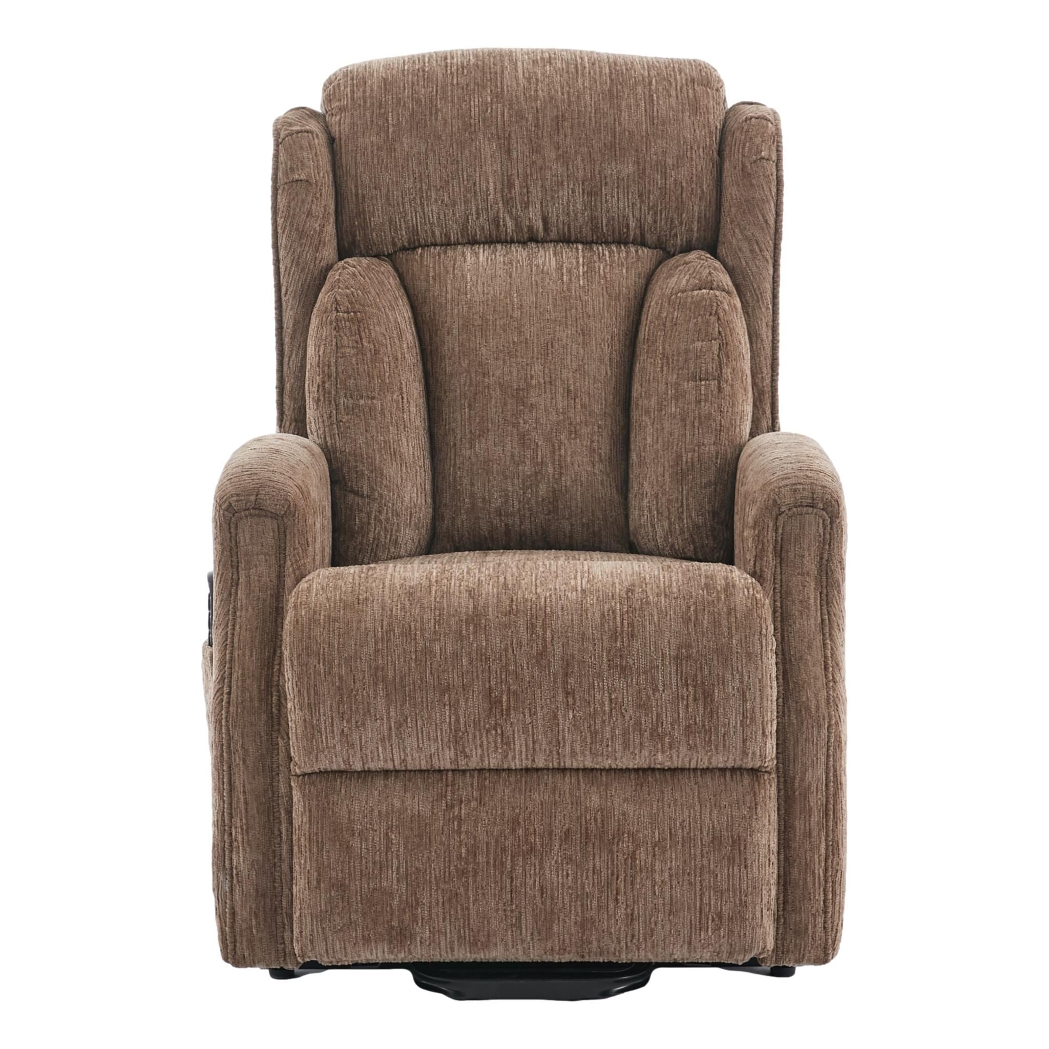 The Aspen Quad Motor Riser Recliner Mobility Lifting Chair in Truffle Fabric