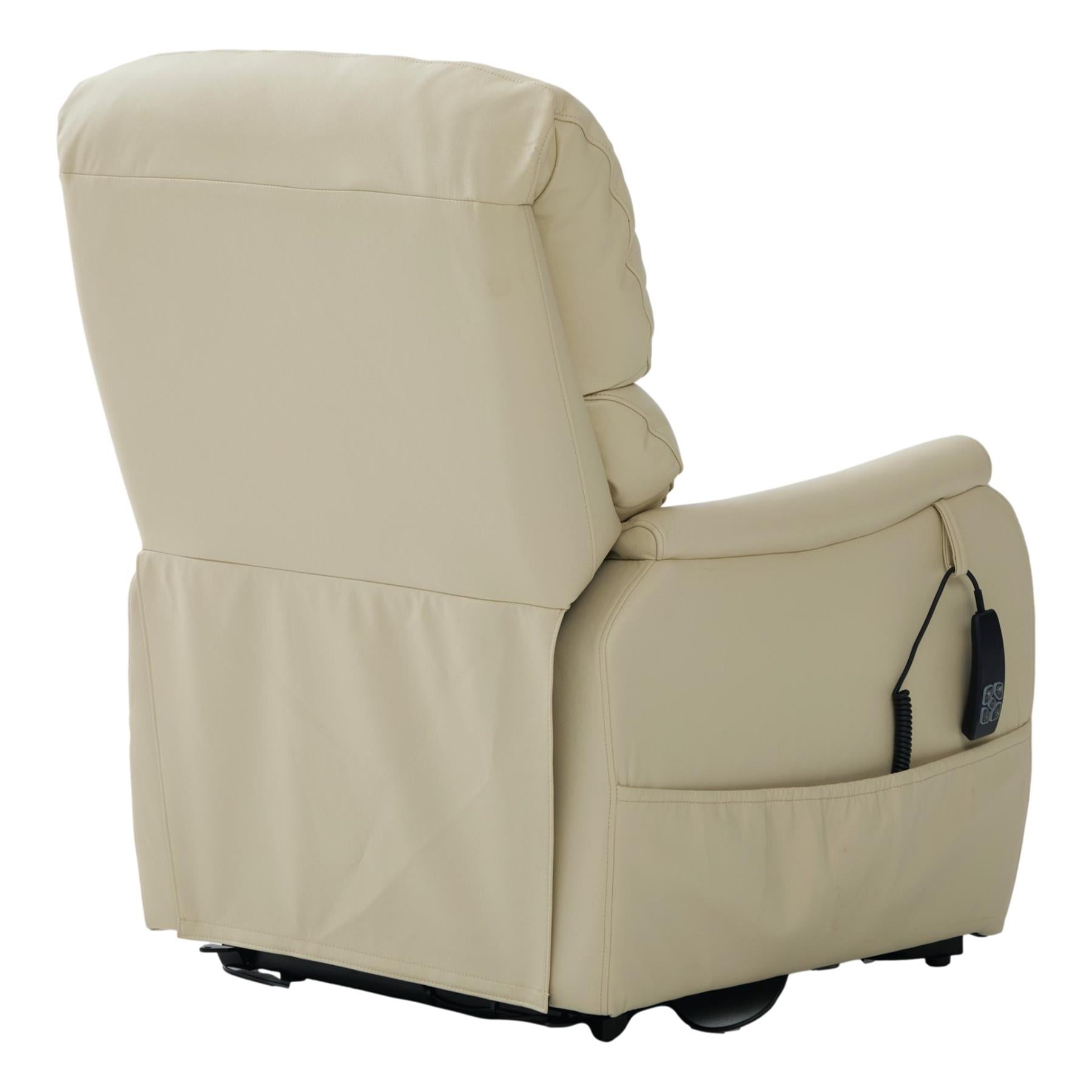 The Montreal - Dual Motor Riser Recliner Electric Mobility Lifting Chair in Cream Leather