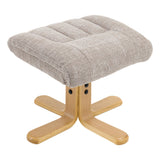 The Paris Swivel Recliner Chair & Footstool in Oat Fabric - thumbnail 9
