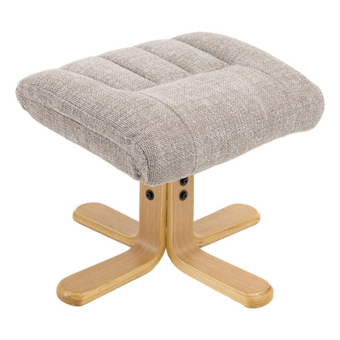 The Paris Swivel Recliner Chair & Footstool in Oat Fabric - image 9