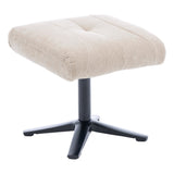 The Lucia Swivel Recliner Chair & Footstool in Mushroom Fabric - thumbnail 9