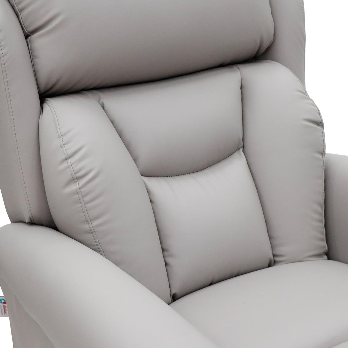 Nevis Healthcare – Triple Motor Riser Recliner Mobility Chair in Pebble 4-Way Stretch Faux Leather