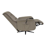 Boston Swivel Riser Recliner Chair in Pebble Genuine Leather - thumbnail 6