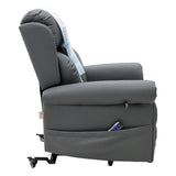 Nevis Healthcare – Triple Motor Riser Recliner Mobility Chair in Slate 4-Way Stretch Faux Leather - thumbnail 3