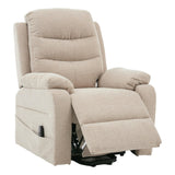 Brampton Riser Recliner Mobility Chair in Lisbon Wheat Fabric - thumbnail 4