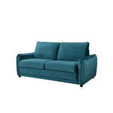 Titan 2 Seater Sofa Bed in Ocean Blue Fabric - thumbnail 1