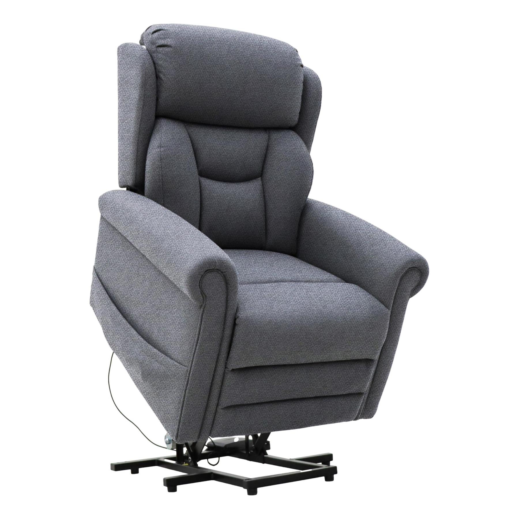 Nevis Standard – Triple Motor Riser Recliner Mobility Chair in Grey Fabric