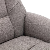 Marseille Swivel Recliner Chair and Footstool in Fossil Fabric - thumbnail 9