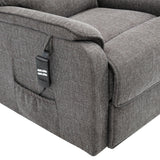 Henley Riser Recliner Chair Dual Motor Heat & Massage Grey Fabric - Refurbished - thumbnail 2