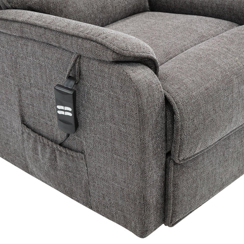 Henley Riser Recliner Chair Dual Motor Heat & Massage Grey Fabric - Refurbished - image 2