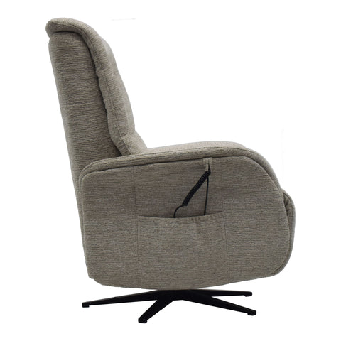 Boston Swivel Riser Recliner Chair in Natural Fabric - image 3