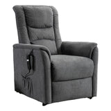 The Bradwell - Single Motor Riser Recliner Chair in Grey Fabric - thumbnail 1