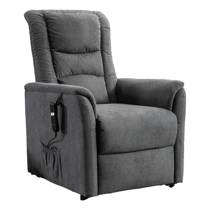 The Bradwell - Single Motor Riser Recliner Chair in Grey Fabric - image 1