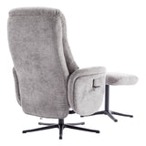 The Nevada Swivel Recliner Chair & Matching Footstool in Cloud Fabric - thumbnail 7