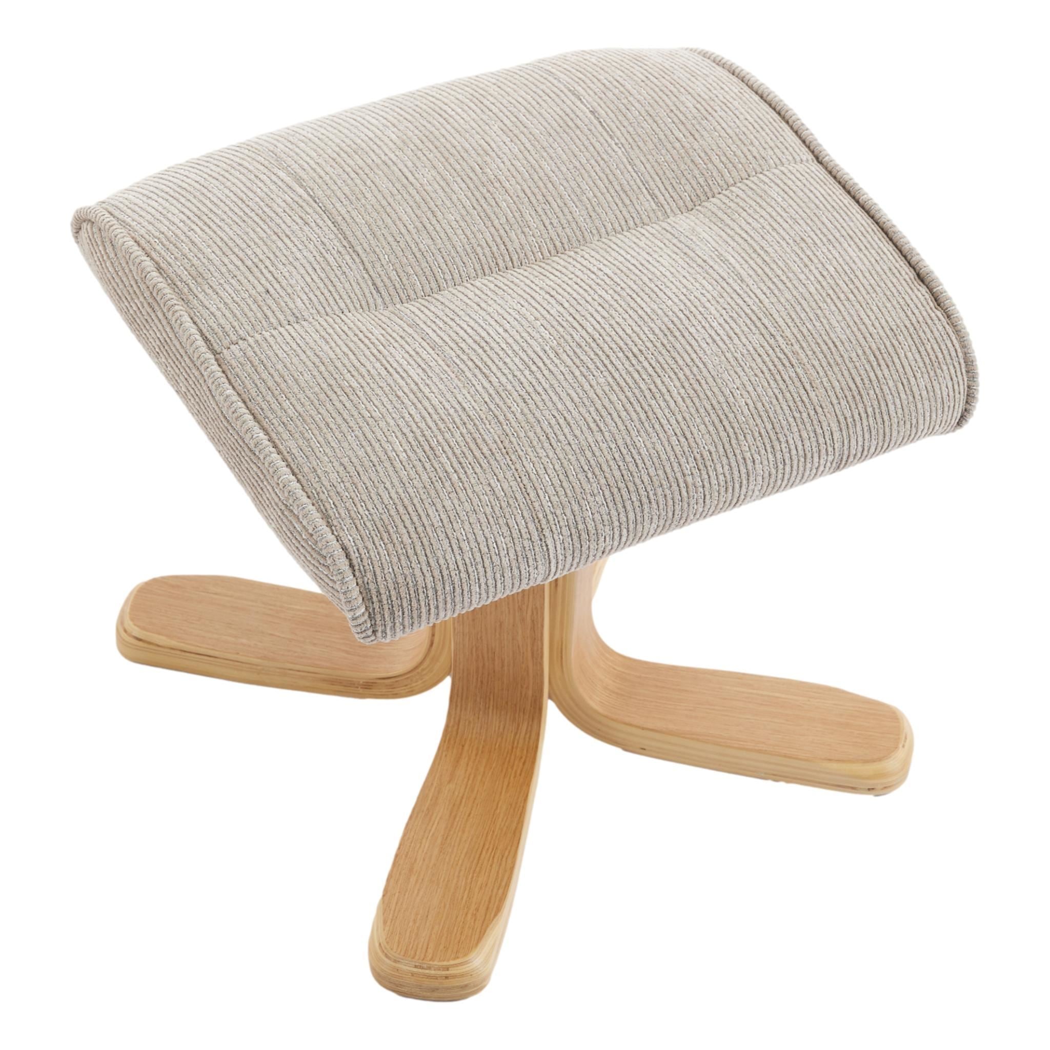 The Missouri Swivel Recliner Chair & Matching Footstool in Camel Fabric