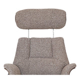 Stratford Swivel Recliner Chair in Coffee Fabric with Matching Footstool - thumbnail 8