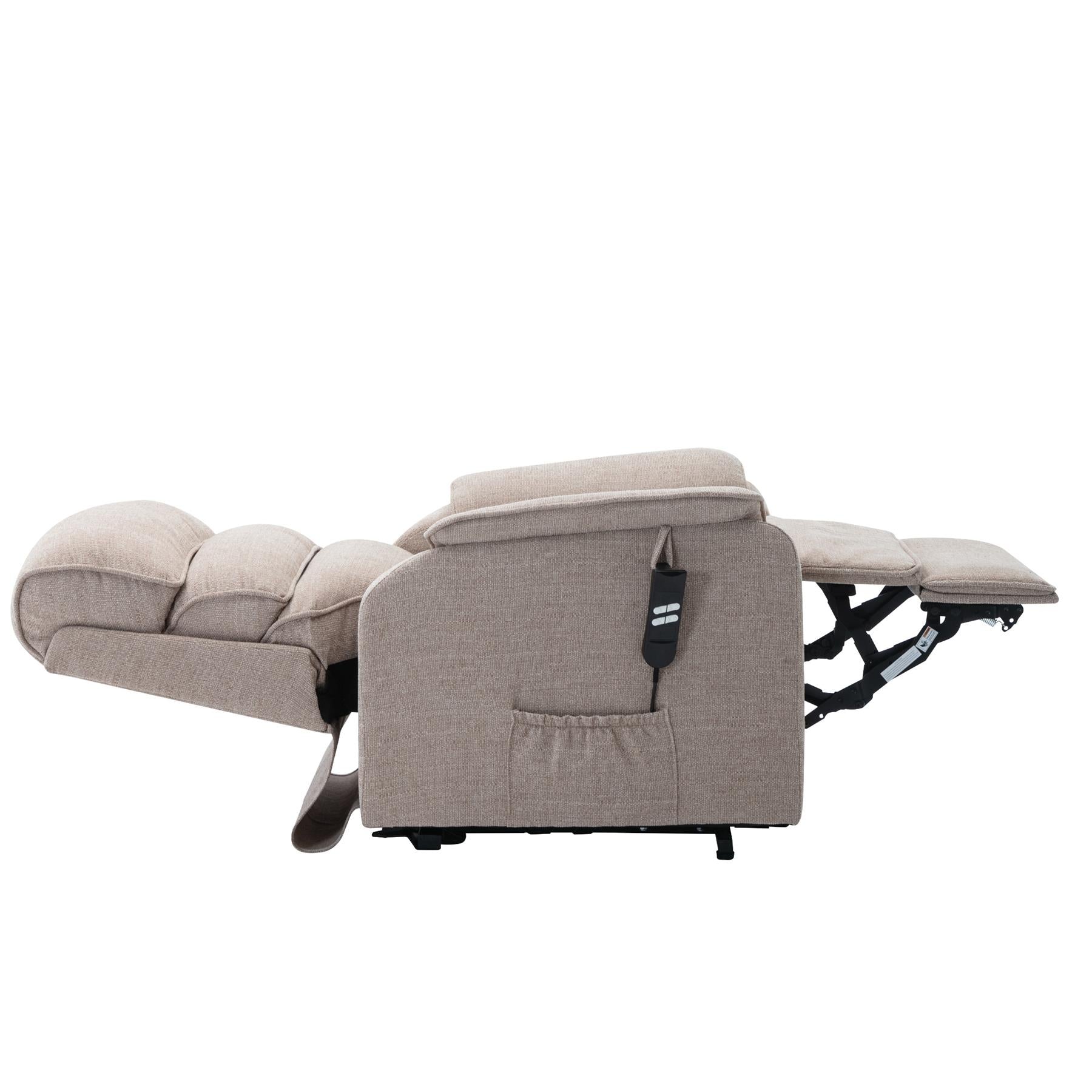Henley Riser Recliner Mobility Chair, Dual Motor, Heat & Massage in Lisbon Wheat - Clearance - Minor Damage