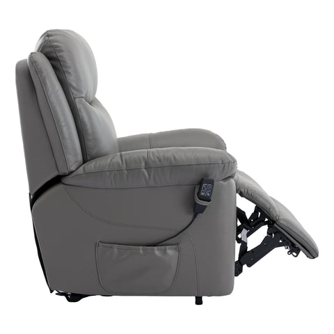 The Devon - Dual Motor Mobility Riser Recliner Arm Chair - Grey Genuine Leather - Refurbished - image 6