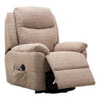 Morris Living Oxford Riser Recliner/Lift & Tilt Chair in Soft Light Beige Fabric