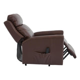 The Brooklyn Dual Motor Riser Recliner in Premium Umber Leather - thumbnail 3