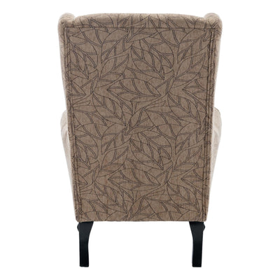 Nelson Fireside Chair in Cocoa Fabric - 18.5" Height - Orthopedic Chair