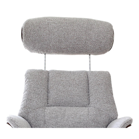 Stratford Swivel Recliner Chair in Champagne Fabric with Matching Footstool - image 9