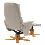 The Missouri Swivel Recliner Chair & Matching Footstool in Marzipan Fabric - thumbnail 4