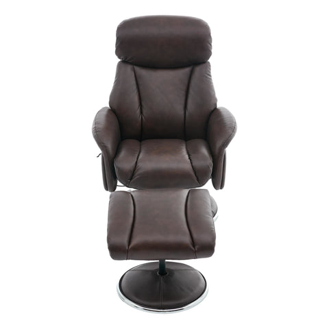 Sahara Swivel Recliner in Russet Leather - image 9