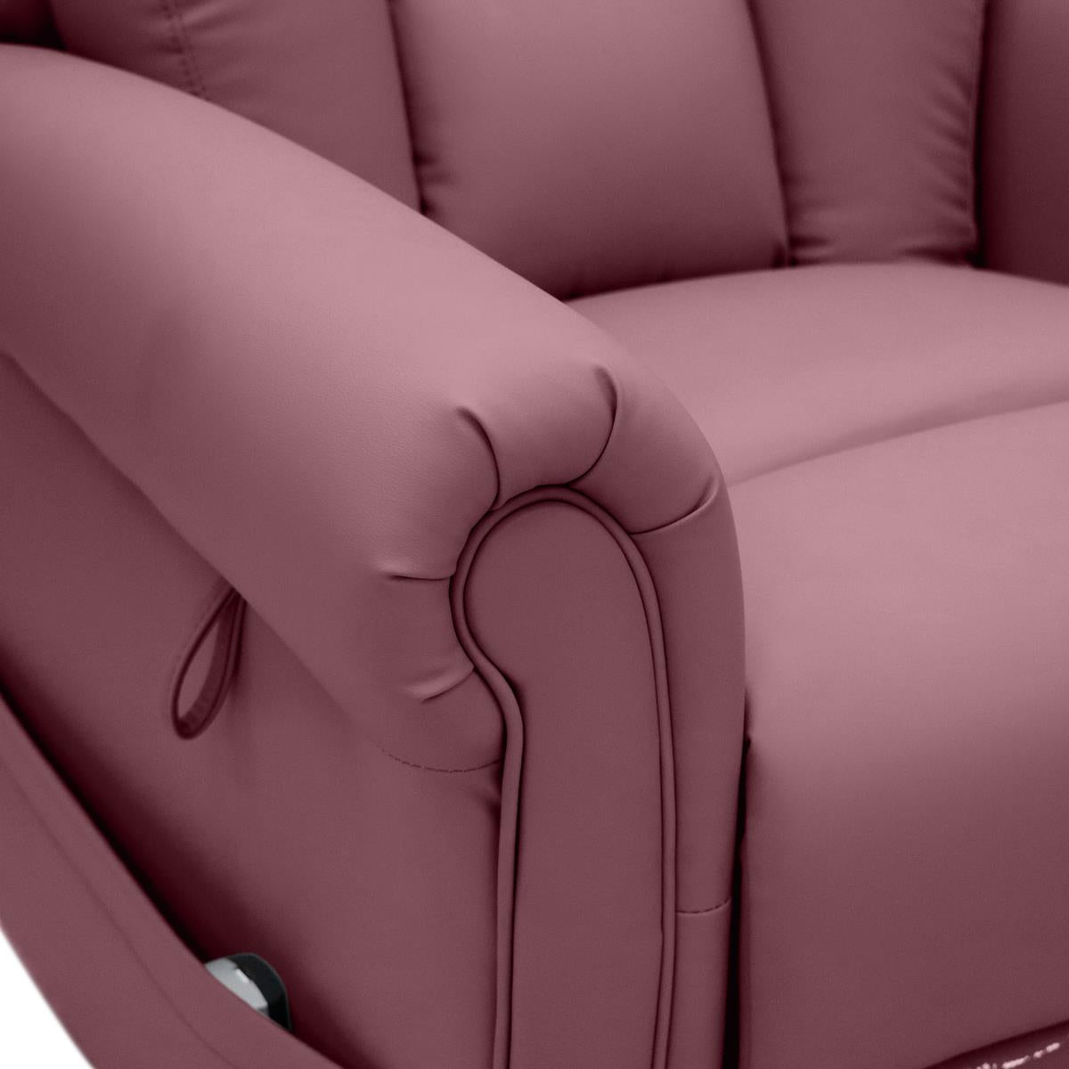 Nevis Healthcare – Triple Motor Riser Recliner Mobility Chair in Petal 4-Way Stretch Faux Leather
