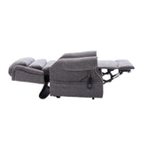 Salisbury Dual Motor Riser Recliner Arm Chair In Lisbon Grey Fabric - Clearance Item - thumbnail 3