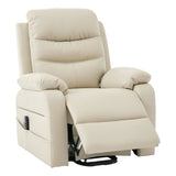 Brampton Riser Recliner Mobility Chair in Mushroom Plush Faux Leather - thumbnail 4