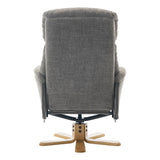 The Eden Swivel Recliner Chair & Matching Footstool  in Thunder Grey Fabric - thumbnail 9