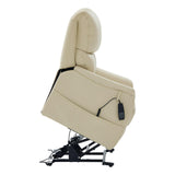 The Montreal - Dual Motor Riser Recliner Electric Mobility Lifting Chair in Cream Leather - thumbnail 11
