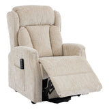 The Aspen Quad Motor Riser Recliner Mobility Lifting Chair in Natural Fabric - thumbnail 4